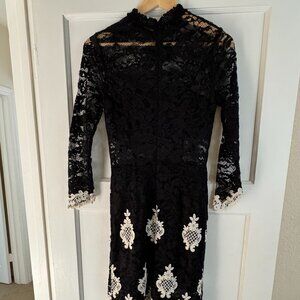 Alexis Helina Lace Dress Midi (Fitted) - Like New,, Sz S
